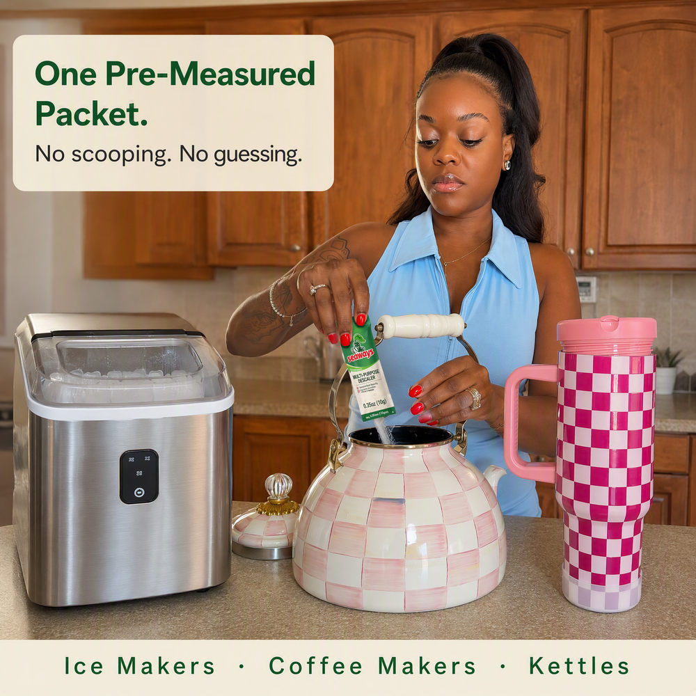 Seaways Descaler Packets for Ice Makers & Coffee Makers - Citric Acid Descaling Powder Seaways Descaler Packets for Ice Makers & Coffee Makers - Citric Acid Descaling Powder