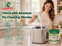 Seaways Multi-Purpose Descaler & Cleaner Powder Packets-For Ice Maker, Coffee Machine, Kettle, Tumbler & Showver Head | 99% Food-Grade Citric Acid | Limescale Remover9% Food-Grade Citric Acid | 20×0.35 oz